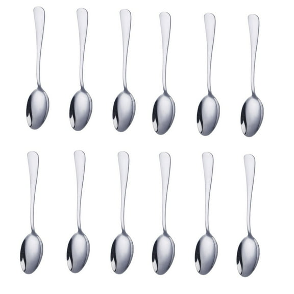 Teaspoons Set, 12Pcs 6.69in Stainless Steel Tea Spoons, Small Spoons, Spoons Silverware, Mirror Polished Teaspoon, Coffee Dessert Spoons for Home, Kitchen, Restaurant, Dishwasher Safe