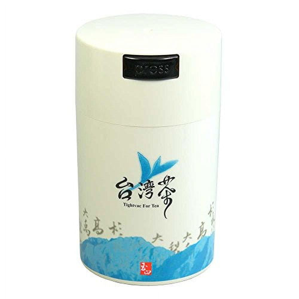 Teavac 6Ounce Vacuum Sealed Tea Storage Container, White Cap and Body