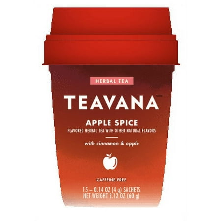 Teavana Spiced Apple Cider, Herbal Tea With Cinnamon & Cloves, Caffeine Free (1 Pack, 12 Sachets Total)