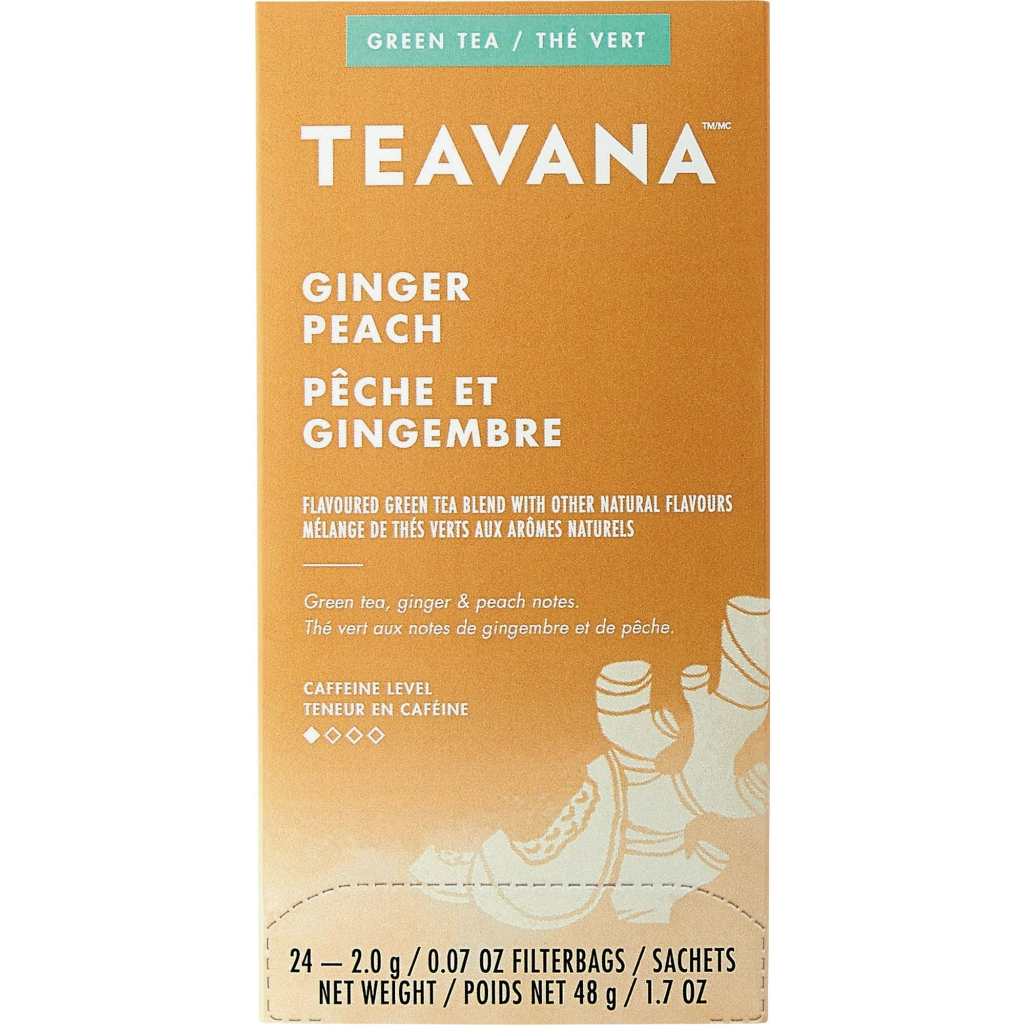 Teavana Perfect Flavoured Ginger Peach Green Tea, 24 / Box