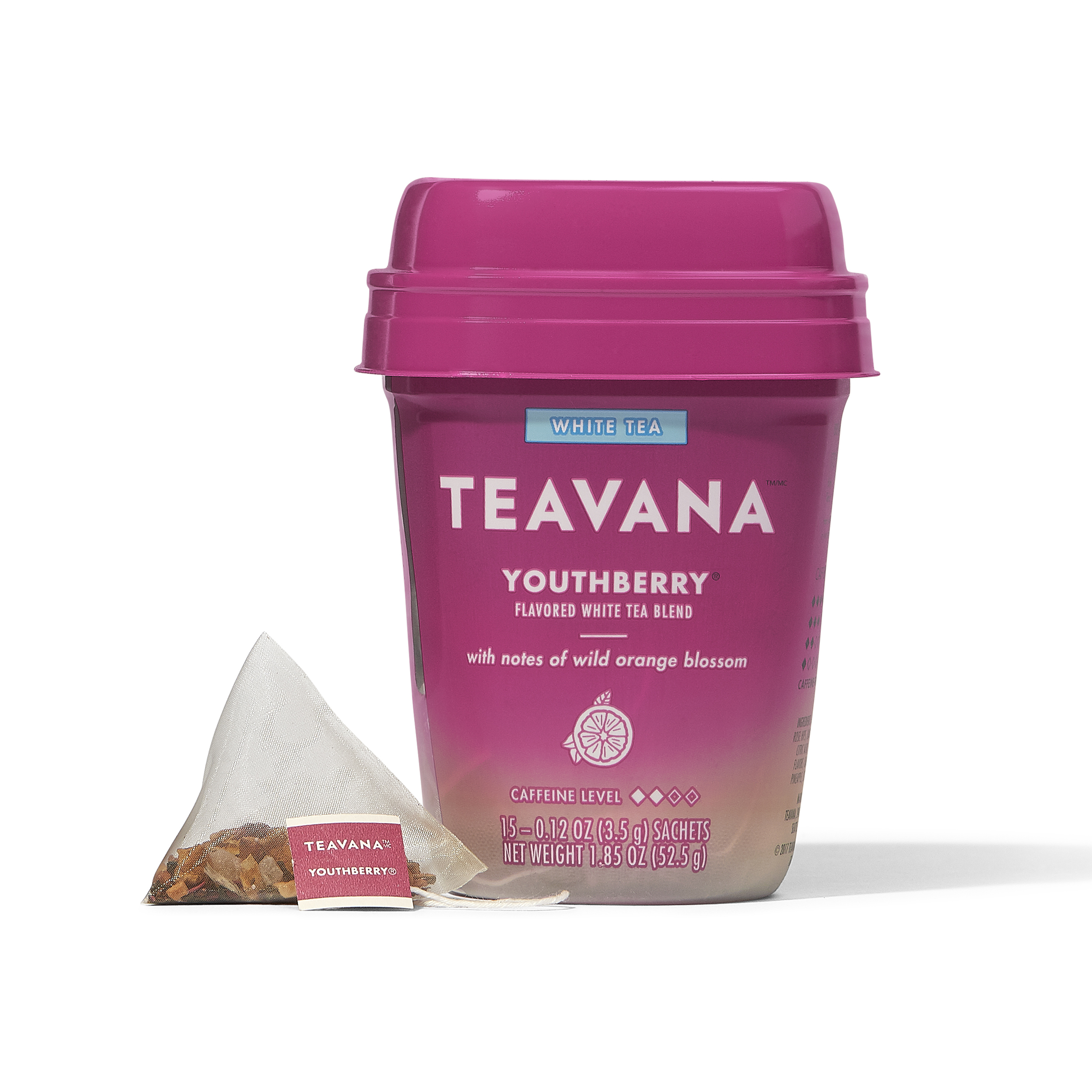 Teavana Youthberry, White Tea With Notes of Wild Orange Blossom, 15 Sachets - image 1 of 6