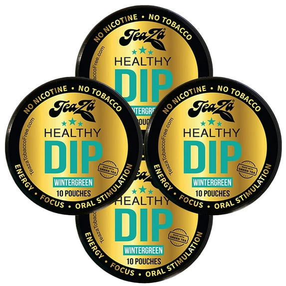 Teaza Herbal Energy Pouches Wintergreen Puck 4 Cans