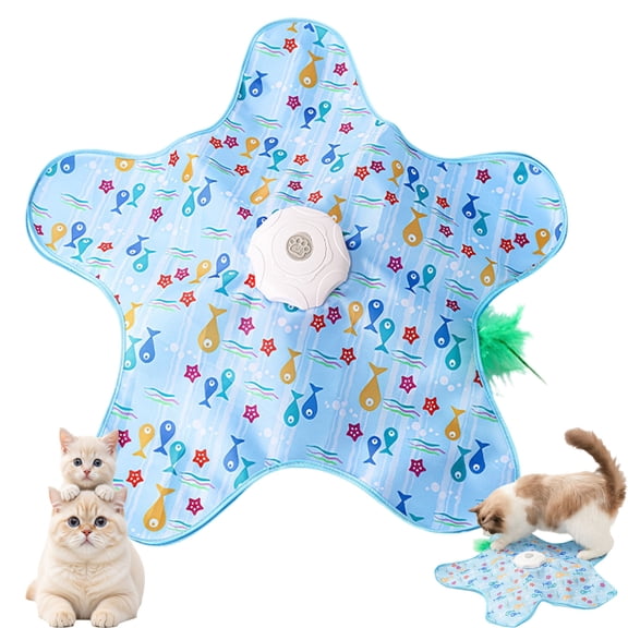 Teazys Cat Toy, Teazys Peeky Tail 2.0 Cat Toy, USB Rechargeable 3modes, Dynamic Design with Three Modes, Secure Base Pad and Easy to Install, Ideal for Indoor Cats to Play With
