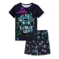 thumbnail image 1 of Beezizac Boys' Pajamas Set Iridescent Game Controller Short Sleeves 2-Piece PJs Trendy Sleepwear for Kids Size 14, 1 of 7