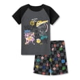 thumbnail image 1 of Beezizac Boys' Pajamas Set Smiling Face Graffiti Print Short Sleeves 2-Piece PJs Trendy Sleepwear for Kids Size 12, 1 of 7