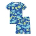thumbnail image 1 of Beezizac Boys Pajamas - Soft Snug-fit PJs Short Sleeves Sleepwear Set Coconut Tree Toddler Jammies Size 10, 1 of 7