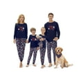 thumbnail image 1 of Beezizac Family Christmas Pajamas PJS Matching Set Pet Neck Bandana Size L, Navy, 1 of 7