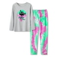 thumbnail image 1 of Beezizac Girls Fall Tropical Flamingo Tie Dye Pajamas Soft Cotton PJ Long Set for Tweens & Teens Size 10, 1 of 7