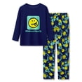 thumbnail image 1 of Beezizac Pajamas For Boys Fun Face Navy Blue Long Sleeves 2-Piece PJs Set Kid Comfy Sleepwear Size 16 Plus, 1 of 6