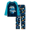 thumbnail image 1 of Beezizac Pajamas For Boys Fun Up for the challenge Blue Long Sleeves 2-Piece PJs Set Kid Comfy Sleepwear Size 18, 1 of 7