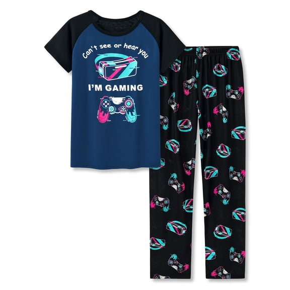 Beezizac Pajamas For Boys Fun VR   Controller Short Sleeves & Pants 2-Piece PJs Set Kid Comfy Sleepwear Size 12