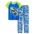 thumbnail image 1 of Beezizac Pajamas For Boys Trendy Shark with Headset Short Sleeves & Pants 2-Piece PJs Set Kid Comfy Sleepwear Size 16, 1 of 7