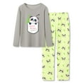 thumbnail image 1 of Beezizac Pajamas for Big/Teen Girls – Gray Cute Panda PJS Soft Long Sleeves & Pants Set Jammies Set Size 10, 1 of 7