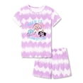 thumbnail image 1 of Beezizac Pajamas for Girls 2-Piece Purple Soft Tee & Shorts PJ Trendy Tie Dye Elephant Puppy Jammies Set Size 6, 1 of 7