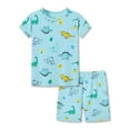 thumbnail image 1 of Beezizac Summer Snug-Fitting Pajamas for Unisex Boys & Girls – Blue & Dino PJs Ultra Soft Set Toddlers/Little Kids Jammies Size 5T, 1 of 7