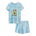thumbnail image 1 of Beezizac Summer Pajamas for Big/Teen Girls – Blue & Avocado PJS Cute Jammies Set Size 8, 1 of 7