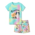 thumbnail image 1 of Beezizac Trendy Gradients Pajamas for Big/Teen Girls 2-Piece Soft Tee & Shorts PJ Cute Cats Jammies Set Size 16, 1 of 7