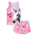 thumbnail image 1 of Beezizac Trendy Pretty Unicorn Pajamas for Little/Teen Girls 2-Piece Soft Tank Top & Shorts PJ Jammies Set Size 6, 1 of 7
