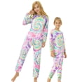 thumbnail image 1 of Beezizac Trendy Tie Dye Spiral Mom and Daughter Matching Pajamas for Women & Girls Soft PJ Set Size S, 1 of 7