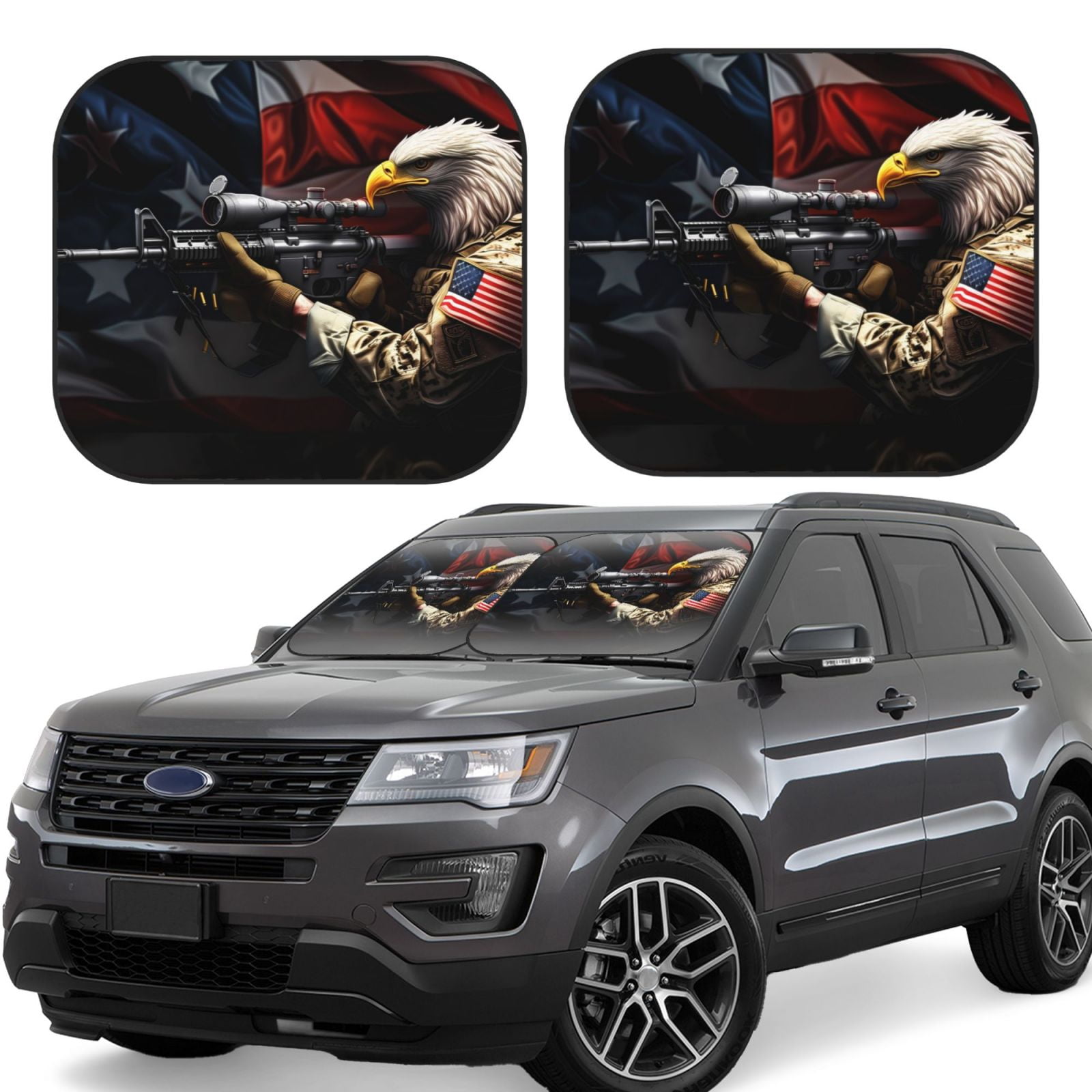 Foldable Car Windshield Sun Shades Universal Fit 51.2" X 27.5"Keep