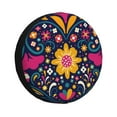 Tebeau Cinco De Mayo Floral Print Spare Tire Cover Wheel Tire Cover for