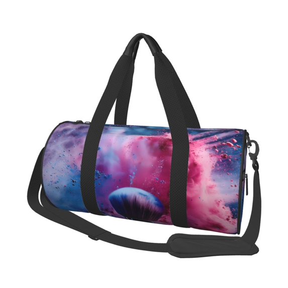 Tebeau Color Explosion Makeup Brush Print Travel Duffle Bag, Waterproof Weekender Bag Carry On Tote Bags for Women, Travel Essentials Sport Gym Bag for Men