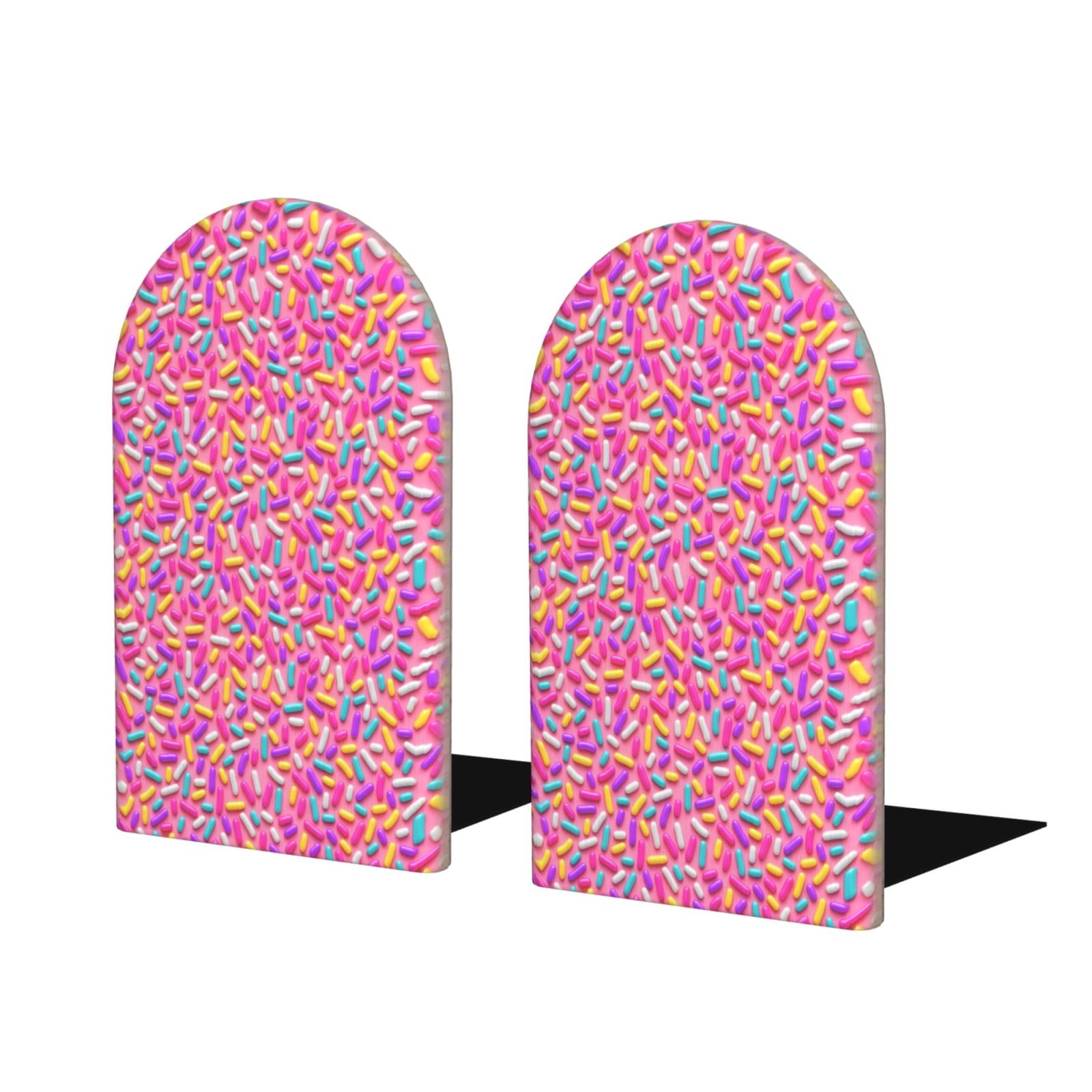 Tebeau Colorful Donuts 1 Print Wood Bookends for Shelves,Bookends,Book ...
