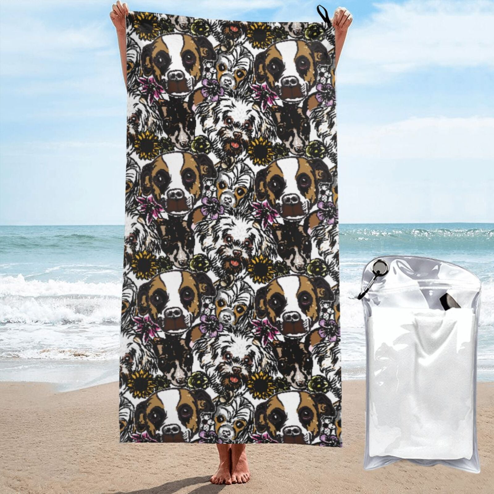 beach towels with dogs on them