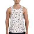 Tebeau Cute Rabbit Print Men's Drop Arm Tank Top Sleeveless Muscle T