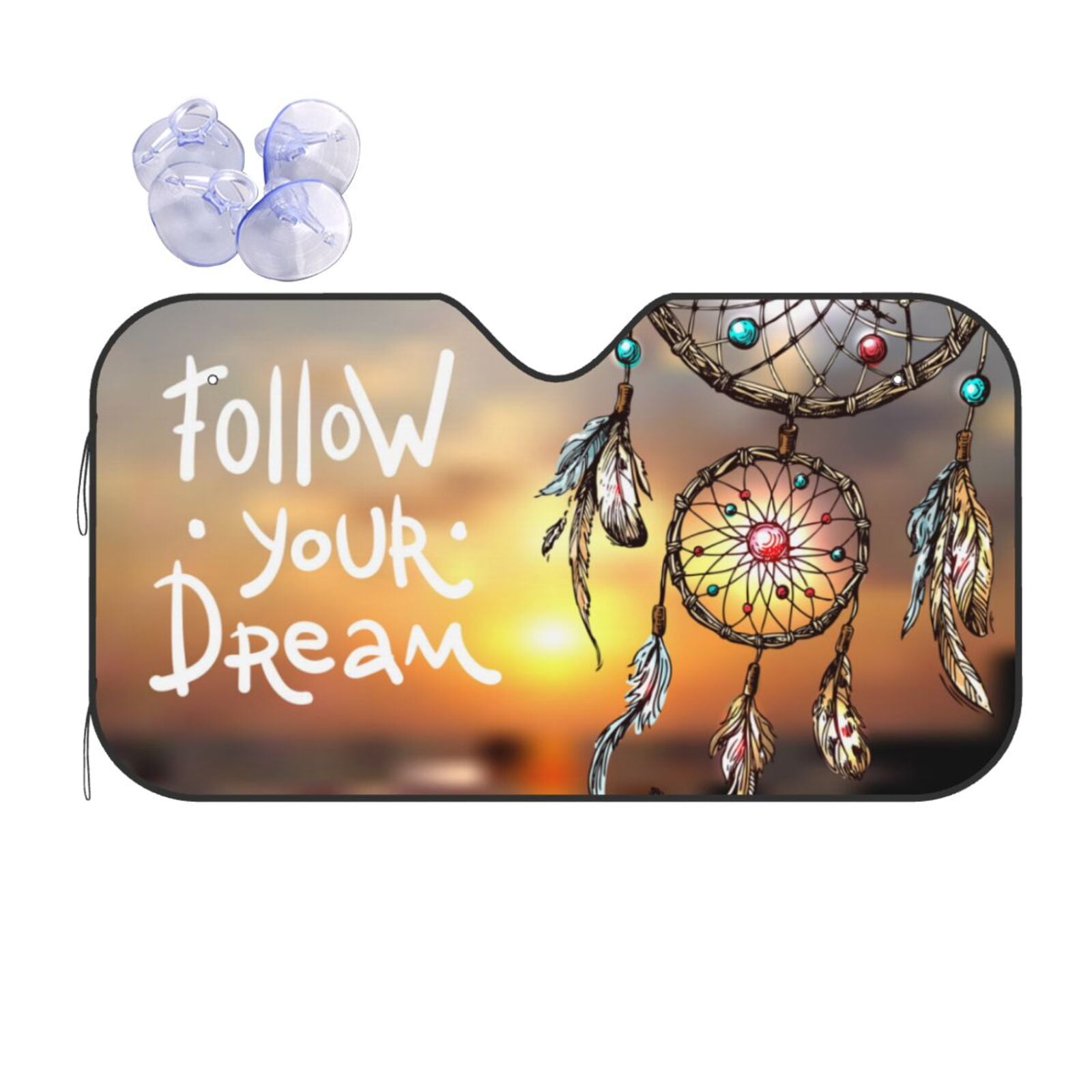 Dream Catcher Vintage Feather Car Sun Shade