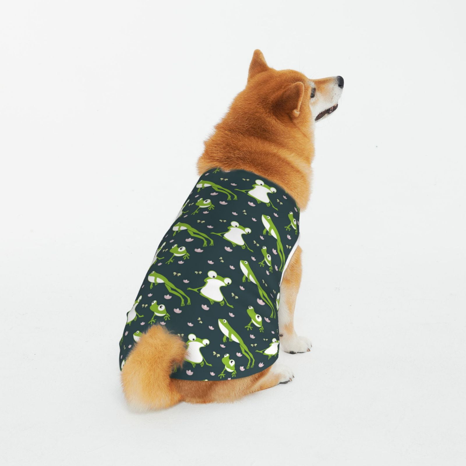 Tebeau Green Frogs Print Dog Shirts for Pet Clothes Soft Breathable ...