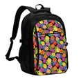 Tebeau Hawaiian Style Print Travel Laptop Backpack Waterproof Anti