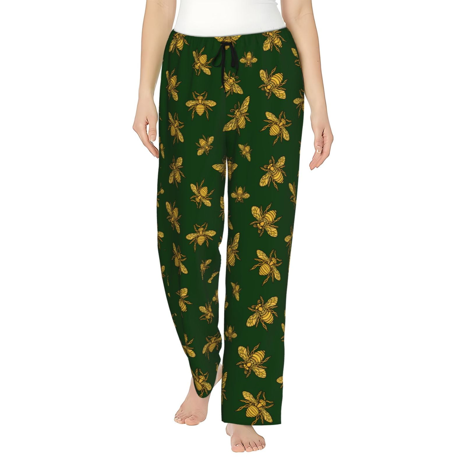Tebeau Hohey Bee Print Women Pajama Pants Women's Drawstring Pajama ...