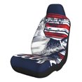 Tebeau Mallard Duck With American Flag Print Car Seat Cushions, Seat