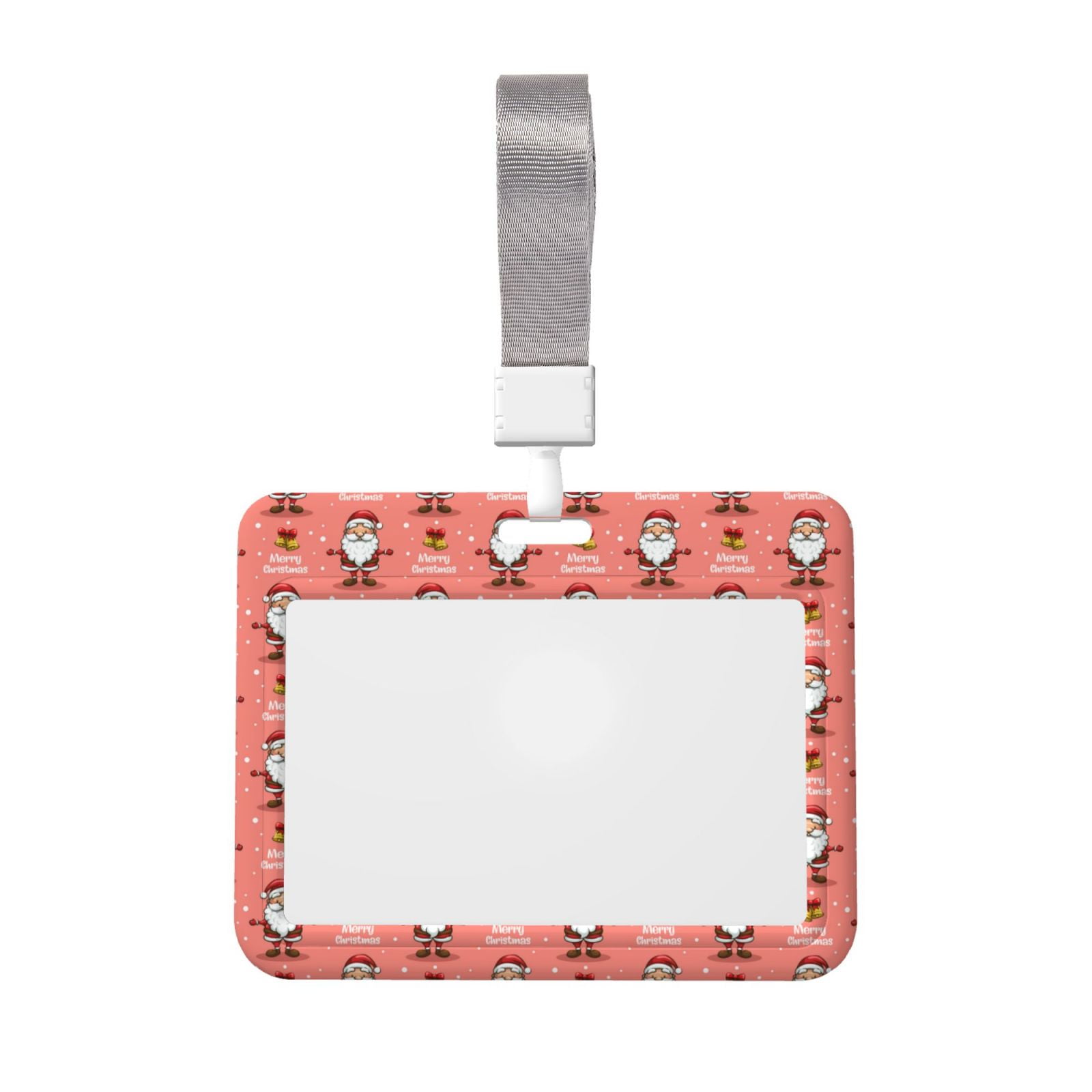 Tebeau Merry Christmas Santa Claus Print Duty Badge Holder,Badge