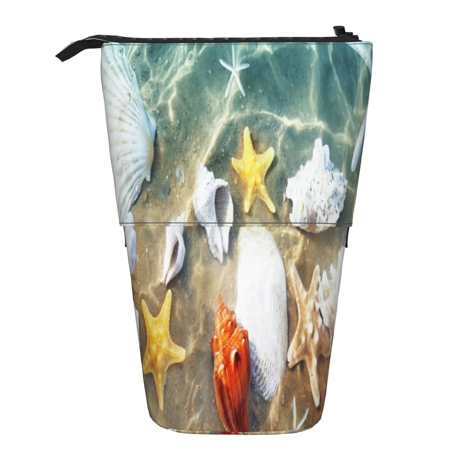 Tebeau Seashell On The Beach Print Telescopic Pencil Bag Pen Holder Pop ...