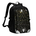 Tebeau Spiderweb Bats And A Spider Print Travel Laptop Backpack