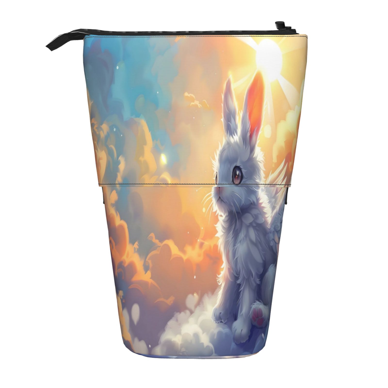 Tebeau Sunshine Colorful Cloud Rabbit Print Telescopic Pencil Bag Pen ...