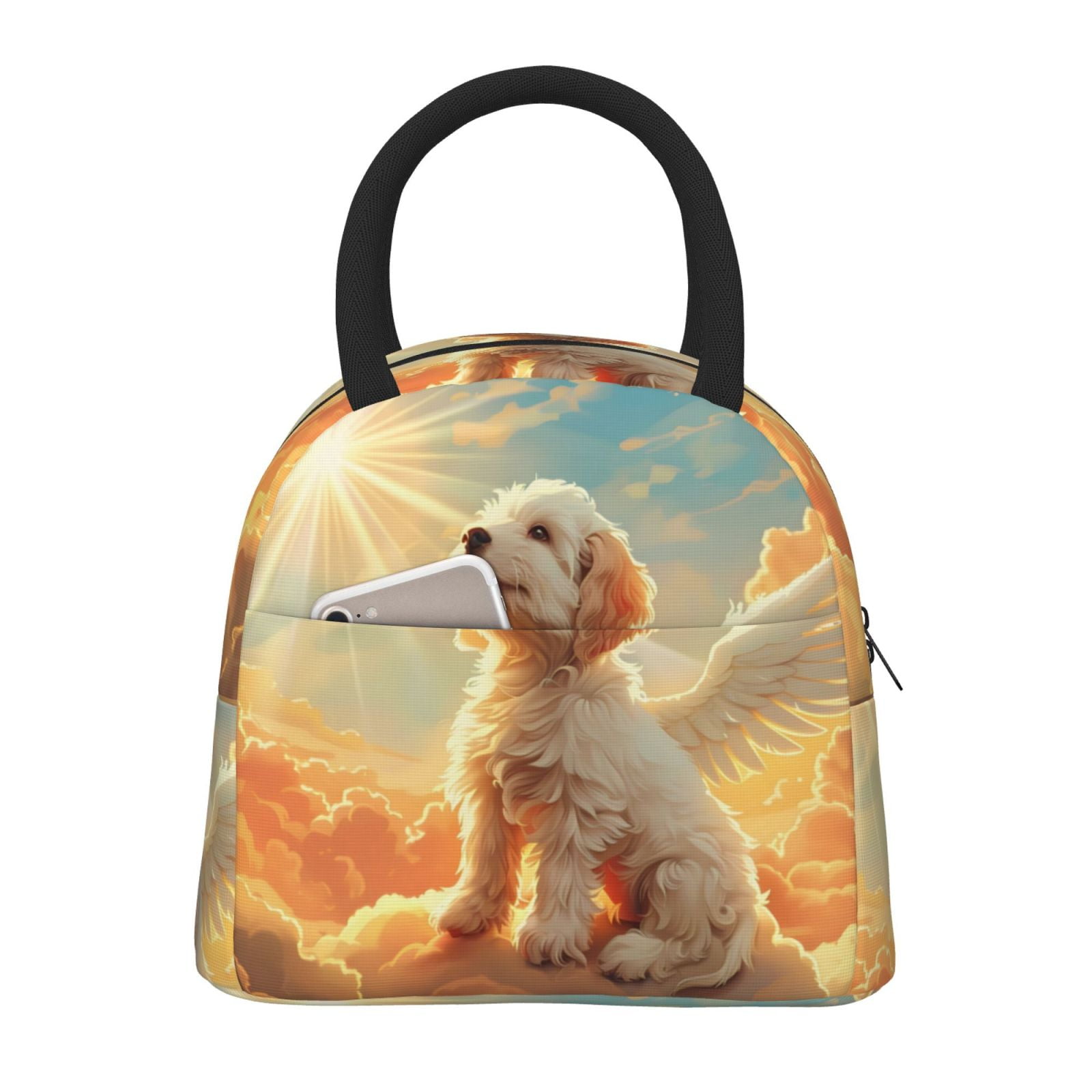 Tebeau Sunshine Golden Cloud Dog Print Lunch Box Lunch Bag for Women ...