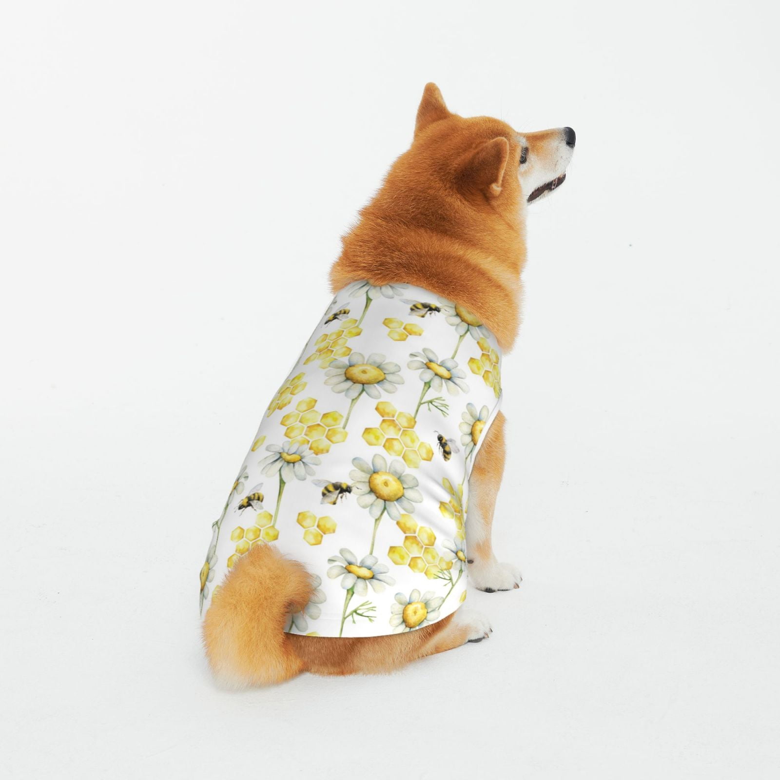 Tebeau Sweet Honey Print Dog Shirts for Pet Clothes Soft Breathable