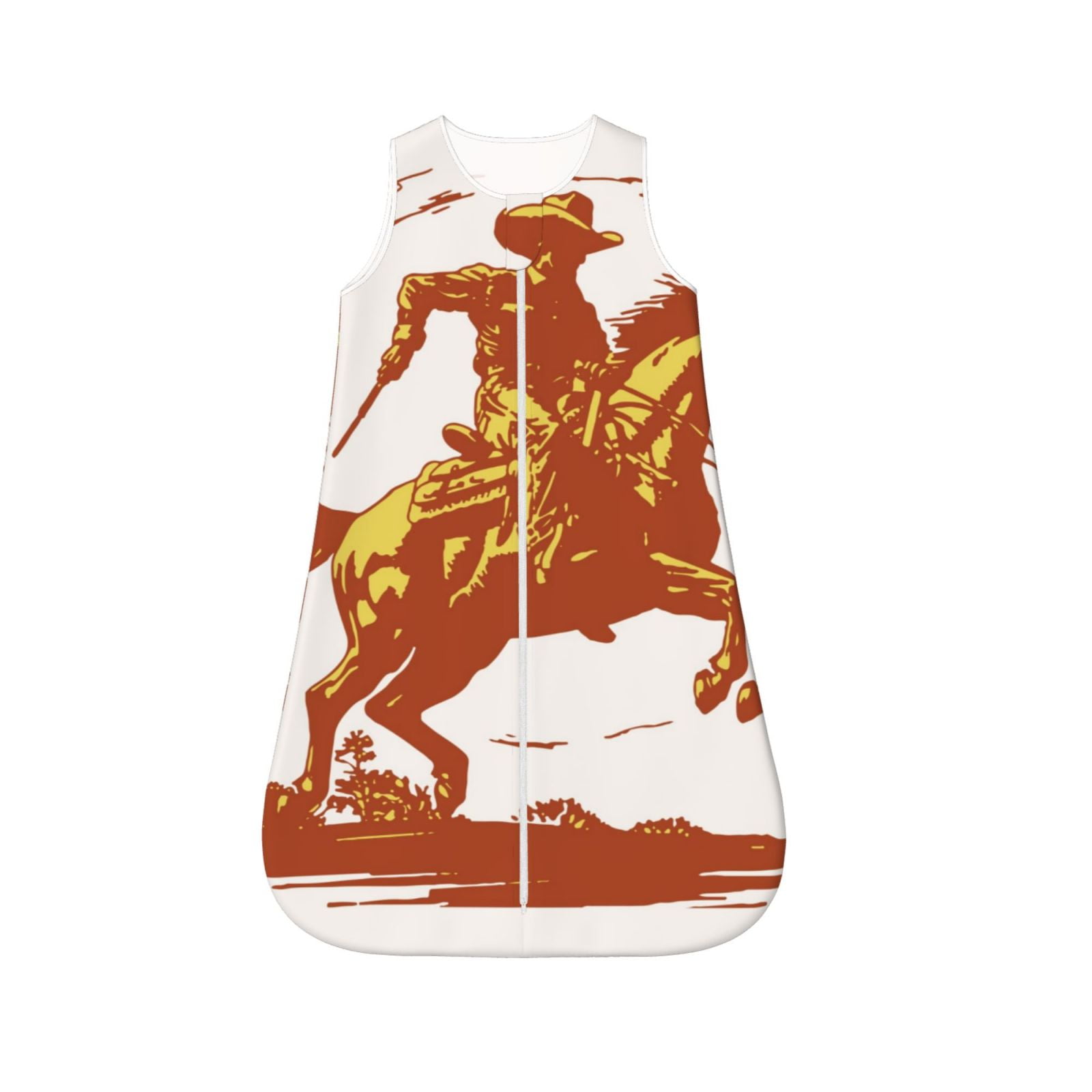 Tebeau Vintage Cowboy On A Bronco Horse Print Baby Sleep Sack Baby