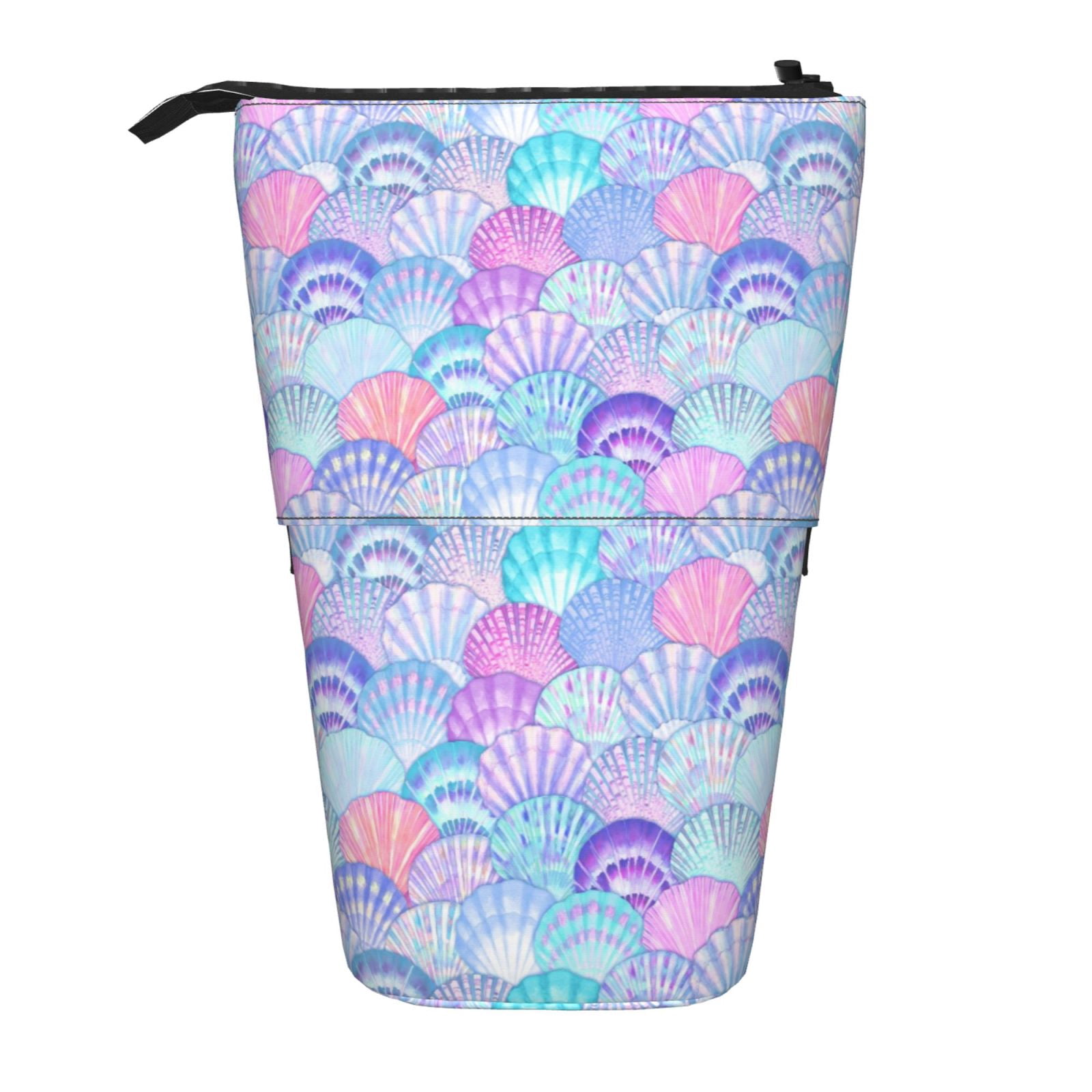 Shell Organization Pen Tebeau Watercolor Sea Shells 1 Print Telescopic Pencil Bag Pen Holder ...