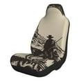 Tebeau Western Desert Cowboy Print Car Seat Cushions, Seat Covers for