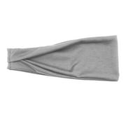 Teblacker 1Pcs Sport Hair Bands Workout Sweatbands for Women's Hair Non Slip,Moisture Wicking Headband for Running(Light Grey)