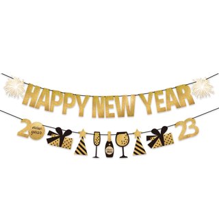 2023 Happy New Year Balloons 16" LETTER Foil Eve Party Decor BUNTING  Banner UK