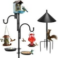 thumbnail image 1 of Teblint 92" Bird Feeding Station, Heavy Duty Bird Feeder Pole Bird House Stand Mount Kit w/ Squirrel Proof Baffle 2 Shepherds Hooks, Adjustable Feeder Stand for Outdoor Wild Birds Watching, 1 of 9