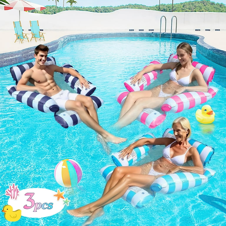 Teblint Pool Floats, 4-in-1 Inflatable Water Hammock, Portable
