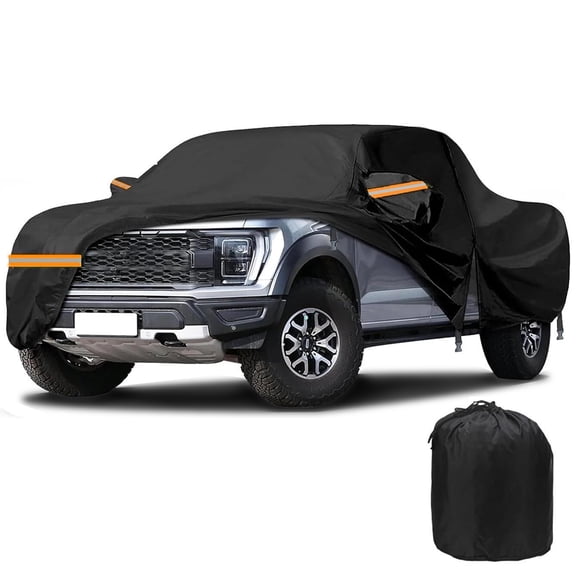 Teblint Truck Cover Waterproof All Weather, Pickup Truck Car Cover 210"x74"x68", Fit for Ford F150, Chevrolet Silverado/Dodge Ram 1500, Sierra 1500, Toyota Tundra