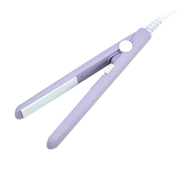 Tebru 1 Inch Ceramic Flat Iron Hair Straightener Hairstyling Iron 2 in 1 Mini Hair Curler and Straightener 3D Floating Plate Flat Iron Heating Curler