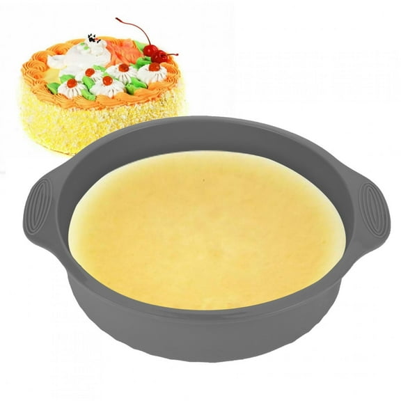 Tebru 10 Inch Round Shape Silicone Mold Cake Pan Mould Bread Bakeware DIY Baking